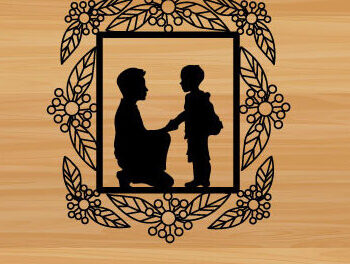 Intra απο ξύλο plywood  Χρώμα wenge 3mm-4mm πάχος - διακόσμηση τοίχου με λέιζερ για την ημέρα του πατέρα Δίασταση 40x50 cm INTRAFABR-124747890 - Image 1