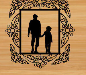 Intra απο ξύλο plywood  Χρώμα wenge 3mm-4mm πάχος - διακόσμηση τοίχου με λέιζερ για την ημέρα του πατέρα Δίασταση 40x50 cm INTRAFABR-118679686