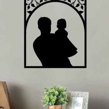 Intra απο ξύλο plywood Χρώμα wenge 3mm-4mm πάχος - Πατέρα και παιδί τέχνη τοίχου, λέιζερ Δίασταση 40x50 cm INTRAFABR-124680126 - Image 2