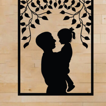 Intra απο ξύλο plywood Χρώμα wenge 3mm-4mm πάχος - Πατέρα και παιδί τέχνη τοίχου, λέιζερ Δίασταση 40x50 cm INTRAFABR-119179675 - Image 1