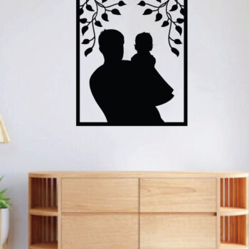 Intra απο ξύλο plywood Χρώμα wenge 3mm-4mm πάχος - Πατέρα και παιδί τέχνη τοίχου, λέιζερ Δίασταση 40x50 cm INTRAFABR-88682092 - Image 2