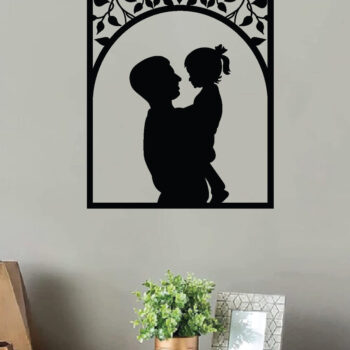 Intra απο ξύλο plywood  Χρώμα wenge 3mm-4mm πάχος - Πατέρα και παιδί τέχνη τοίχου, λέιζερ Δίασταση 40x50 cm INTRAFABR-122885460 - Image 2