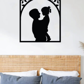 Intra απο ξύλο plywood  Χρώμα wenge 3mm-4mm πάχος - Πατέρα και παιδί τέχνη τοίχου, λέιζερ Δίασταση 40x50 cm INTRAFABR-122885460 - Image 3