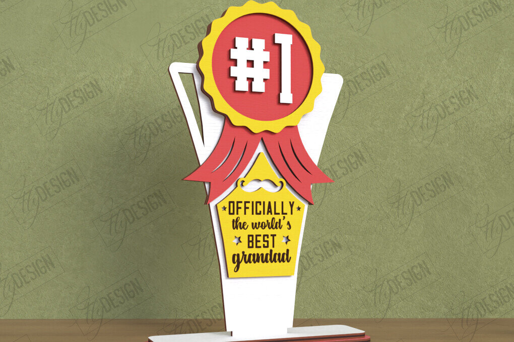 Intra απο ξύλο plywood  Χρώμα wenge 3mm-4mm πάχος - Βραβείο για την Ημέρα του Πατέρα | Εξατομικευμένο τρόπαιο Δίασταση 20x20 cm INTRAFABR-121402271