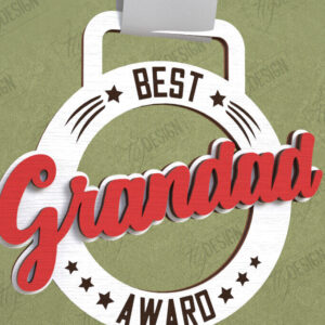 Intra απο ξύλο plywood  Χρώμα wenge 3mm-4mm πάχος - Βραβείο για την Ημέρα του Πατέρα | Ξύλινο τρόπαιο | CNC Δίασταση 20x20 cm INTRAFABR-121910107