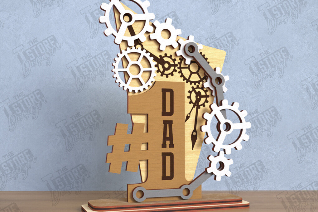 Intra απο ξύλο plywood  Χρώμα wenge 3mm-4mm πάχος - Βραβείο για την Ημέρα του Πατέρα | Ξύλινο τρόπαιο | CNC Δίασταση 20x20 cm INTRAFABR-25563326