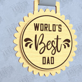 Intra απο ξύλο plywood  Χρώμα wenge 3mm-4mm πάχος - Βραβείο για την Ημέρα του Πατέρα | Ξύλινο τρόπαιο | CNC Δίασταση 20x20 cm INTRAFABR-117873204 - Image 1