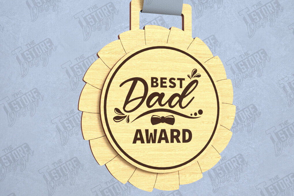 Intra απο ξύλο plywood  Χρώμα wenge 3mm-4mm πάχος - Βραβείο για την Ημέρα του Πατέρα | Ξύλινο τρόπαιο | CNC Δίασταση 20x20 cm INTRAFABR-117872119