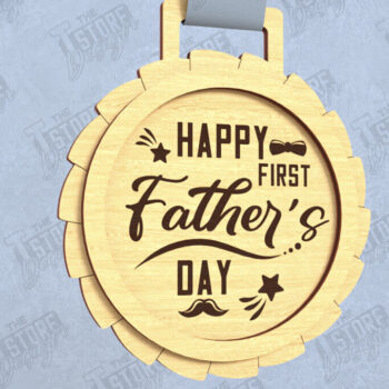 Intra απο ξύλο plywood Χρώμα wenge 3mm-4mm πάχος - Βραβείο για την Ημέρα του Πατέρα | Ξύλινο τρόπαιο | CNC Δίασταση 20x20 cm INTRAFABR-117872896 - Image 1