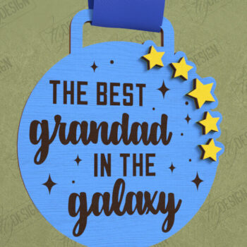 Intra απο ξύλο plywood Χρώμα wenge 3mm-4mm πάχος - Βραβείο για την Ημέρα του Πατέρα | Ξύλινο τρόπαιο | CNC Δίασταση 20x20 cm INTRAFABR-117871773 - Image 1