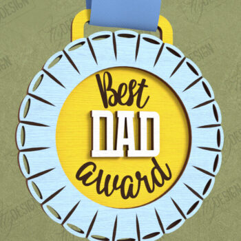 Intra απο ξύλο plywood Χρώμα wenge 3mm-4mm πάχος - Βραβείο για την Ημέρα του Πατέρα | Ξύλινο τρόπαιο | CNC Δίασταση 20x20 cm INTRAFABR-115700509 - Image 1