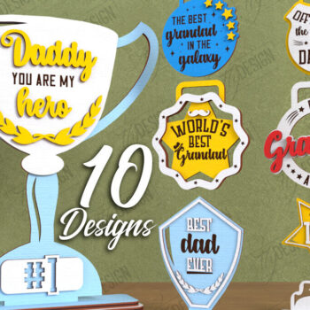 Intra απο ξύλο plywood Χρώμα wenge 3mm-4mm πάχος - Πακέτο βραβείων για την Ημέρα του Πατέρα | Τρόπαιο |CNC Δίασταση 20x20 cm INTRAFABR-116651774 - Image 1