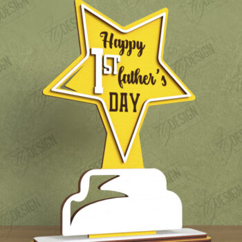 Intra απο ξύλο plywood Χρώμα wenge 3mm-4mm πάχος - Πακέτο βραβείων για την Ημέρα του Πατέρα | Τρόπαιο |CNC Δίασταση 20x20 cm INTRAFABR-116651774 - Image 7