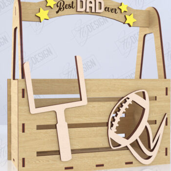 Intra απο ξύλο plywood  Χρώμα wenge 3mm-4mm πάχος - Κουτί για την Ημέρα του Πατέρα | Κουτί αποθήκευσης | Δώρο Δίασταση 15x15 cm INTRAFABR-94238662 - Image 1