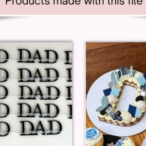 Intra απο ξύλο plywood  Χρώμα wenge 3mm-4mm πάχος - Γούρια για την ΗΜΕΡΑ του ΠΑΤΕΡΑ Bundle Cake Cupcake Charms Δίασταση 4x4 cm INTRAFABR-122936225