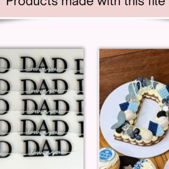 Intra απο ξύλο plywood  Χρώμα wenge 3mm-4mm πάχος - Γούρια για την ΗΜΕΡΑ του ΠΑΤΕΡΑ Bundle Cake Cupcake Charms Δίασταση 4x4 cm INTRAFABR-122936225 - Image 1