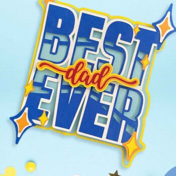 Intra απο ξύλο plywood  Χρώμα wenge 3mm-4mm πάχος - Fathers Day Cake Topper 3D Best Dad Ever Δίασταση 714x714 cm INTRAFABR-118294174 - Image 2