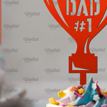 Intra απο ξύλο plywood  Χρώμα wenge 3mm-4mm πάχος - Τούρτα για την Ημέρα του Πατέρα Δίασταση 30x20 cm INTRAFABR-77073938 - Image 1