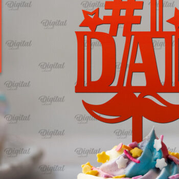 Intra απο ξύλο plywood  Χρώμα wenge 3mm-4mm πάχος - Τούρτα για την Ημέρα του Πατέρα Δίασταση 30x20 cm INTRAFABR-77073902 - Image 1