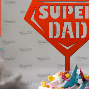 Intra απο ξύλο plywood  Χρώμα wenge 3mm-4mm πάχος - Πακέτο Cake Toppers για την Ημέρα του Πατέρα Δίασταση 30x20 cm INTRAFABR-77074042 - Image 4