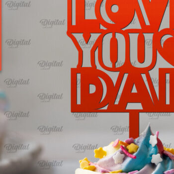 Intra απο ξύλο plywood  Χρώμα wenge 3mm-4mm πάχος - Πακέτο Cake Toppers για την Ημέρα του Πατέρα Δίασταση 30x20 cm INTRAFABR-77074042 - Image 10