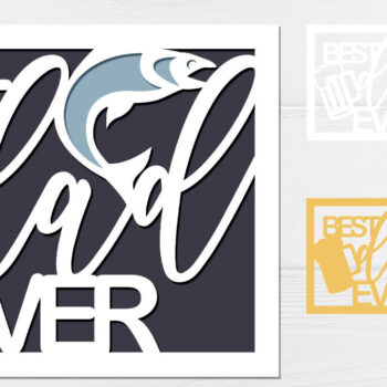 Intra απο ξύλο plywood  Χρώμα wenge 3mm-4mm πάχος - Κάρτα για την Ημέρα των Πατέρων, 3d Layered Δίασταση 5x7 cm INTRAFABR-77074078 - Image 1