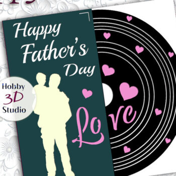 Intra απο ξύλο plywood Χρώμα wenge 3mm-4mm πάχος - Πρότυπο αποκοπής κάρτας για τη γιορτή του πατέρα Δίασταση 10x15 cm INTRAFABR-77073982 - Image 3