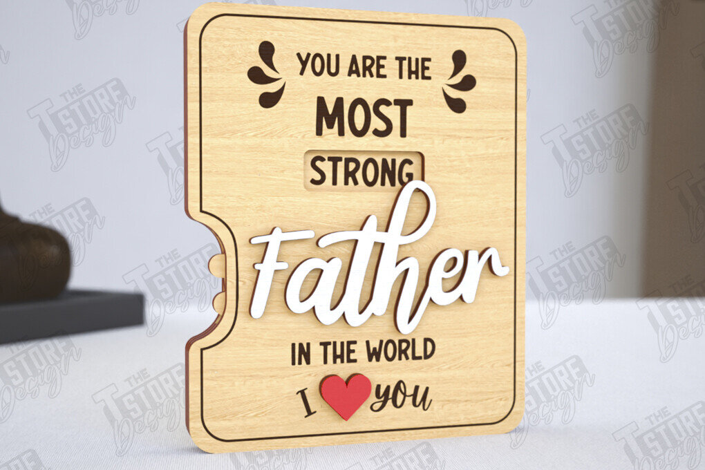 Intra απο ξύλο plywood  Χρώμα wenge 3mm-4mm πάχος - Κάρτα για τη γιορτή του πατέρα | Δώρο για τον παππού|CNC Δίασταση 10x15 cm INTRAFABR-77073910