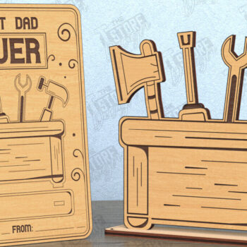 Intra απο ξύλο plywood  Χρώμα wenge 3mm-4mm πάχος - Κάρτα για τη γιορτή του πατέρα | Δώρο | Ευχετήρια κάρτα Δίασταση 10x15 cm INTRAFABR-77074055 - Image 1