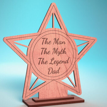 Intra απο ξύλο plywood  Χρώμα wenge 3mm-4mm πάχος - Κάρτα για τη γιορτή του πατέρα | Ευχετήρια κάρτα | CNC Δίασταση 10x15 cm INTRAFABR-24435467 - Image 1