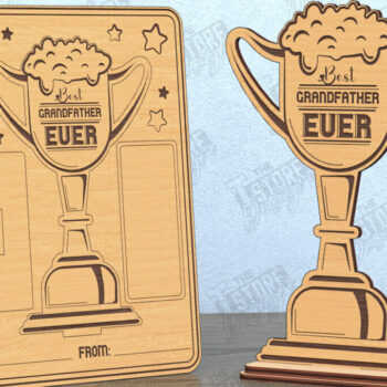 Intra απο ξύλο plywood  Χρώμα wenge 3mm-4mm πάχος - Κάρτα για τη γιορτή του πατέρα | Ευχετήρια κάρτα | Δώρο Δίασταση 10x15 cm INTRAFABR-24435937 - Image 1