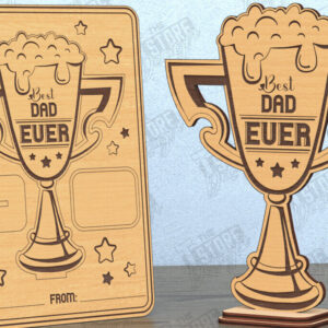 Intra απο ξύλο plywood  Χρώμα wenge 3mm-4mm πάχος - Κάρτα για τη γιορτή του πατέρα | Ευχετήρια κάρτα | Δώρο Δίασταση 10x15 cm INTRAFABR-24436236