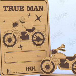 Intra απο ξύλο plywood  Χρώμα wenge 3mm-4mm πάχος - Κάρτα για την Ημέρα του Πατέρα | Ιδέα δώρου Δίασταση 10x15 cm INTRAFABR-24437106