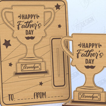 Intra απο ξύλο plywood  Χρώμα wenge 3mm-4mm πάχος - Κάρτα για την Ημέρα του Πατέρα | Ιδέα δώρου Δίασταση 10x15 cm INTRAFABR-24439594 - Image 1