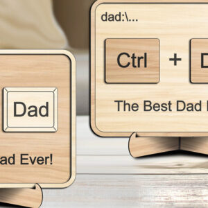 Intra απο ξύλο plywood  Χρώμα wenge 3mm-4mm πάχος - Ημέρα του πατέρα Ctrl Plus Dad Κοπή Δίασταση 20x25 cm INTRAFABR-24446421