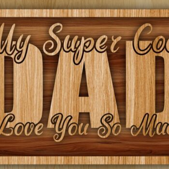 Intra απο ξύλο plywood Χρώμα wenge 3mm-4mm πάχος - Σχέδιο δέσμης κοπής με λέιζερ για τη γιορτή του πατέρα Δίασταση 20x20 cm INTRAFABR-122250280 - Image 2