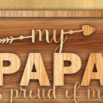 Intra απο ξύλο plywood Χρώμα wenge 3mm-4mm πάχος - Σχέδιο δέσμης κοπής με λέιζερ για τη γιορτή του πατέρα Δίασταση 20x20 cm INTRAFABR-122250280 - Image 5