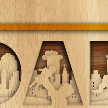 Intra απο ξύλο plywood Χρώμα wenge 3mm-4mm πάχος - Σχέδιο δέσμης κοπής με λέιζερ για τη γιορτή του πατέρα Δίασταση 20x20 cm INTRAFABR-122250280 - Image 8