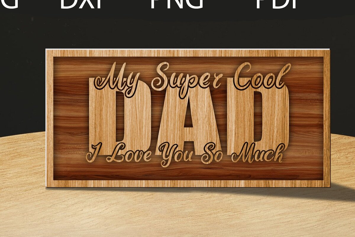 Intra απο ξύλο plywood  Χρώμα wenge 3mm-4mm πάχος - κοπής με λέιζερ για τη γιορτή του πατέρα Δίασταση 20x20 cm INTRAFABR-122723833