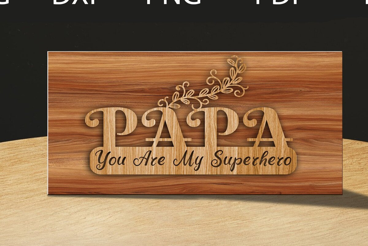 Intra απο ξύλο plywood  Χρώμα wenge 3mm-4mm πάχος - κοπής με λέιζερ για τη γιορτή του πατέρα Δίασταση 20x20 cm INTRAFABR-29287771