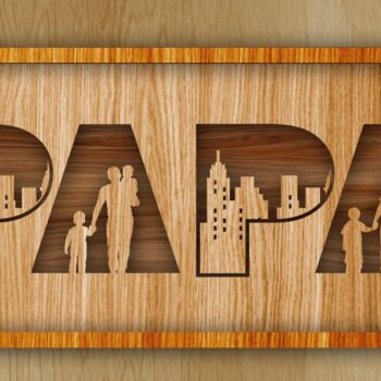 Intra απο ξύλο plywood  Χρώμα wenge 3mm-4mm πάχος - κοπής με λέιζερ για τη γιορτή του πατέρα Δίασταση 20x20 cm INTRAFABR-29287509 - Image 2