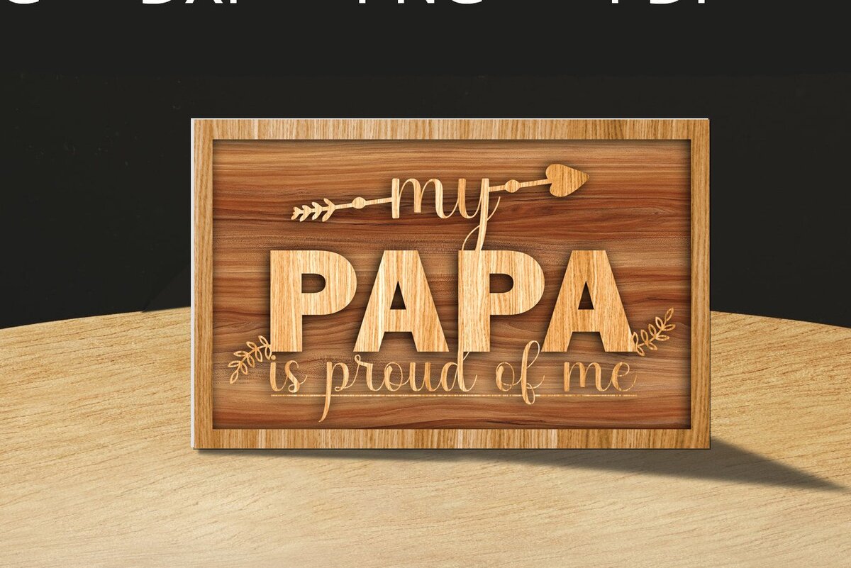 Intra απο ξύλο plywood  Χρώμα wenge 3mm-4mm πάχος - κοπής με λέιζερ για τη γιορτή του πατέρα Δίασταση 20x20 cm INTRAFABR-29287948