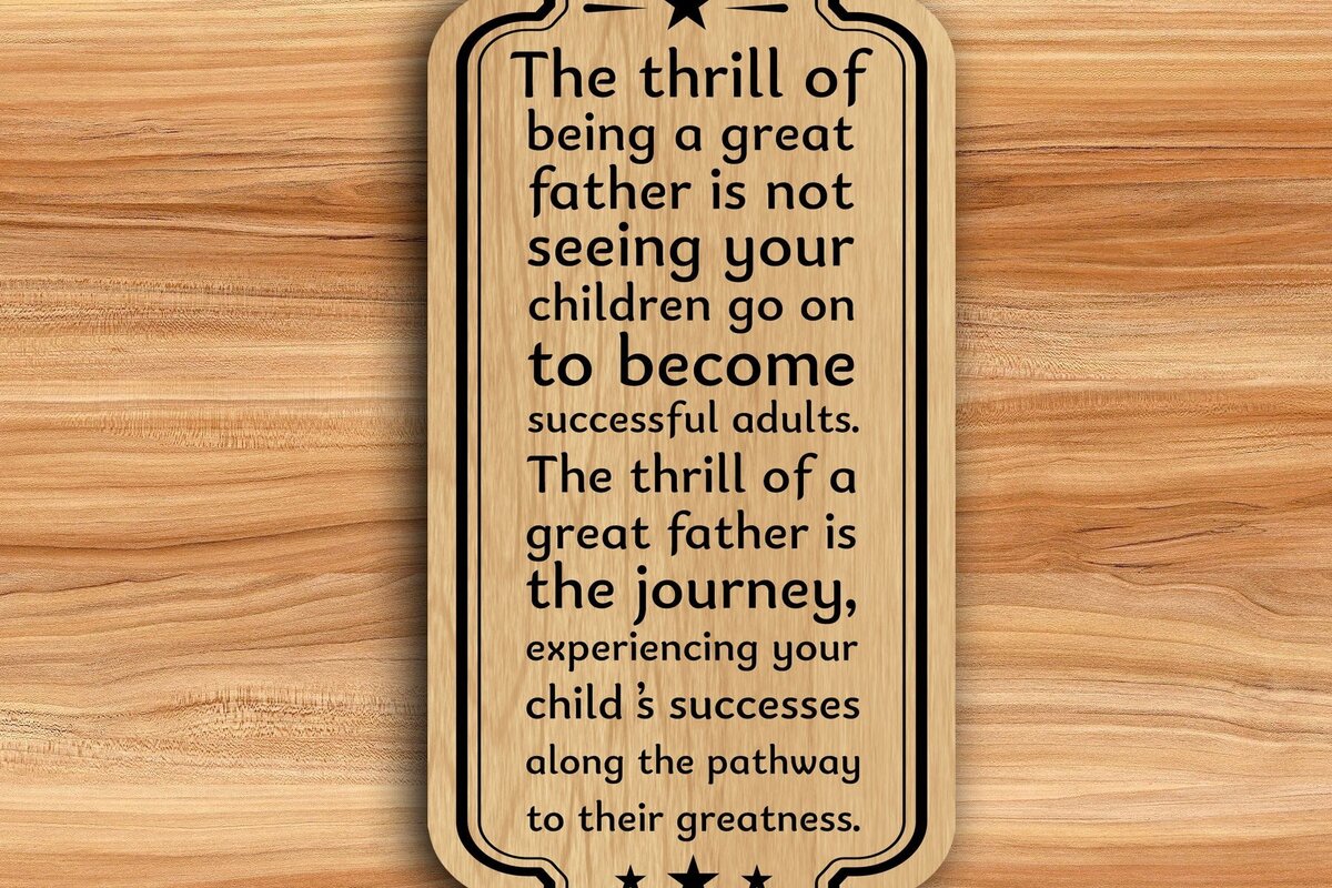 Intra απο ξύλο plywood  Χρώμα wenge 3mm-4mm πάχος - Ημέρα του πατέρα Ο μπαμπάς αποσπάσματα Δίασταση 30x20 cm INTRAFABR-97174674