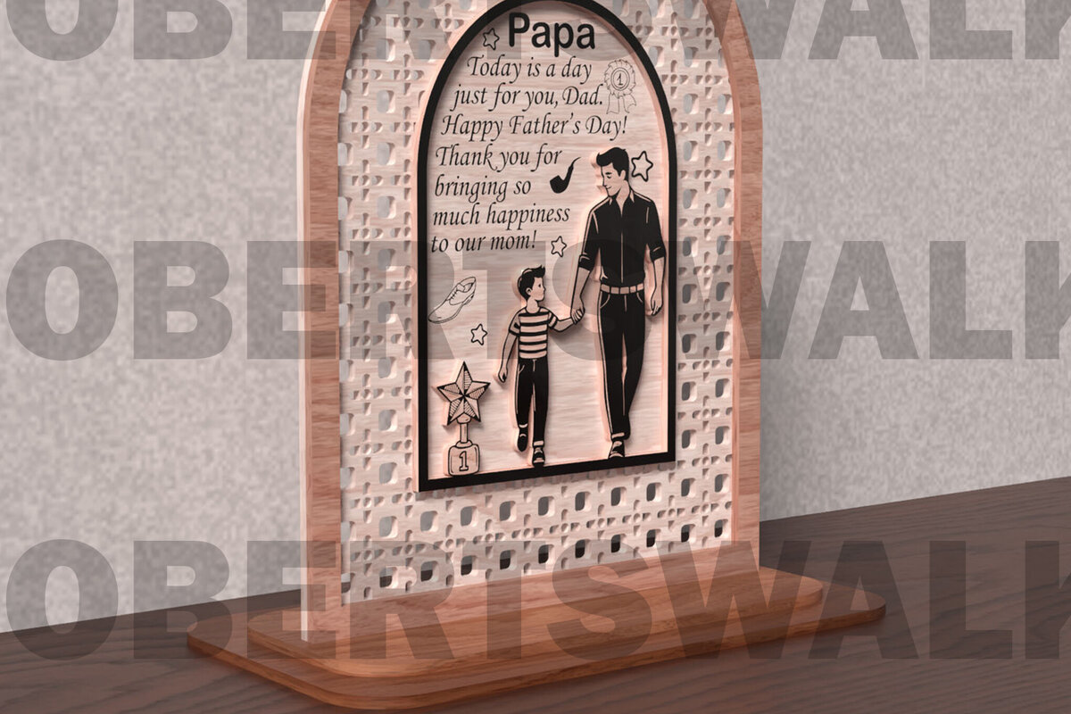 Intra απο ξύλο plywood  Χρώμα wenge 3mm-4mm πάχος - Πινακίδα με στρώσεις για την Ημέρα του Πατέρα Δίασταση 20x20 cm INTRAFABR-97171324