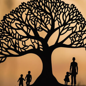 Intra απο ξύλο plywood  Χρώμα wenge 3mm-4mm πάχος - περικοπής για τη γιορτή του πατέρα Dad Tree Δίασταση 4x4 cm INTRAFABR-124651902