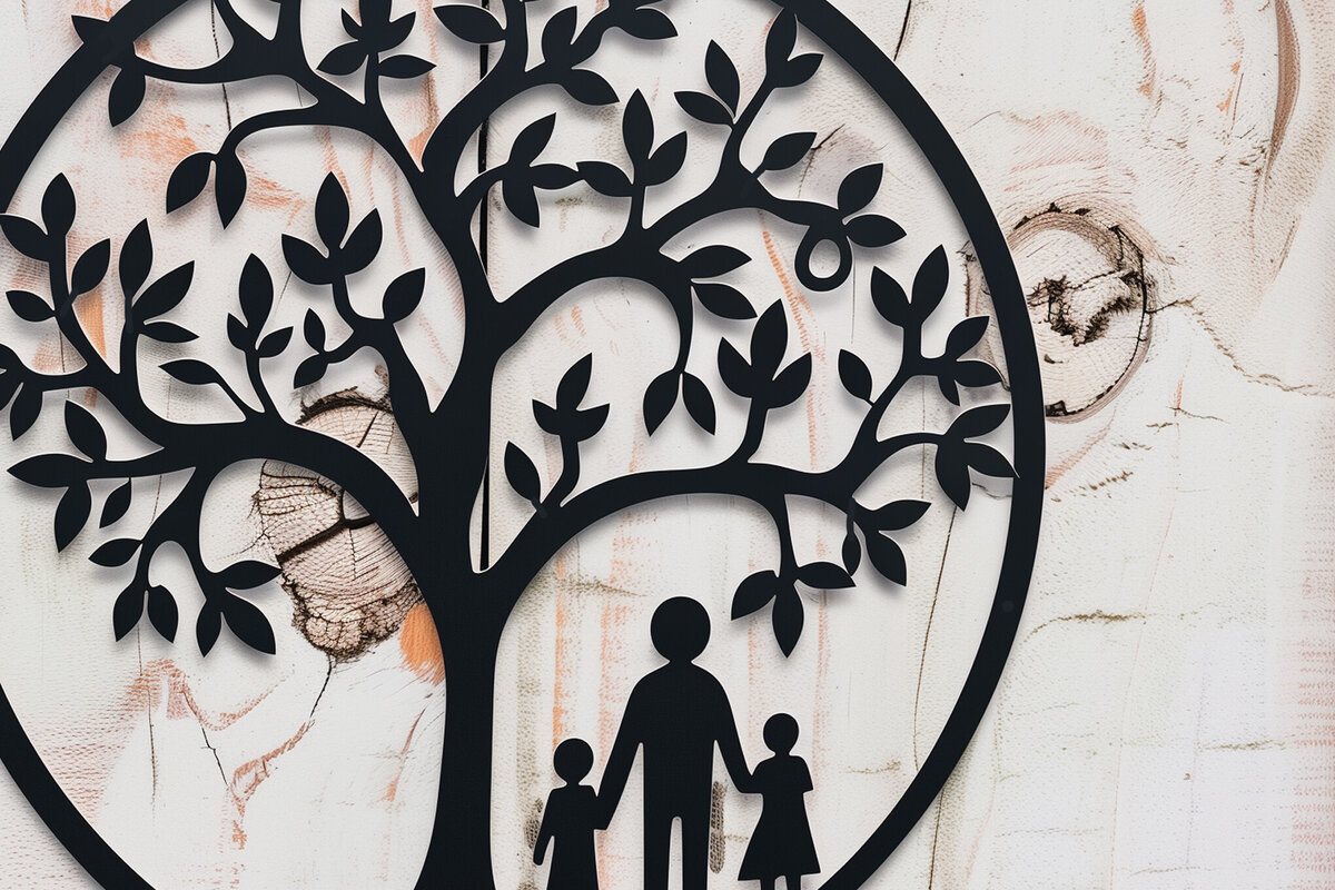 Intra απο ξύλο plywood  Χρώμα wenge 3mm-4mm πάχος - περικοπής για τη γιορτή του πατέρα Dad Tree Δίασταση 4x4 cm INTRAFABR-110501653