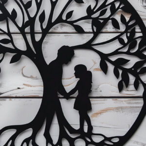 Intra απο ξύλο plywood  Χρώμα wenge 3mm-4mm πάχος - περικοπής για τη γιορτή του πατέρα Dad Tree Δίασταση 4x4 cm INTRAFABR-110502126