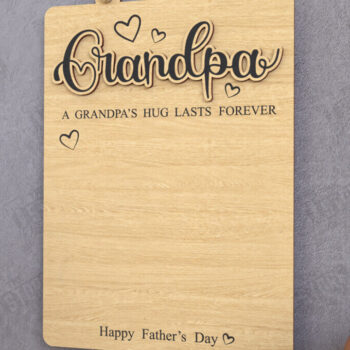 Intra απο ξύλο plywood  Χρώμα wenge 3mm-4mm πάχος - Ημέρα του πατέρα Οικογενειακά σημάδια κοπής με λέιζερ |CNC Δίασταση 30x20 cm INTRAFABR-104487637 - Image 1