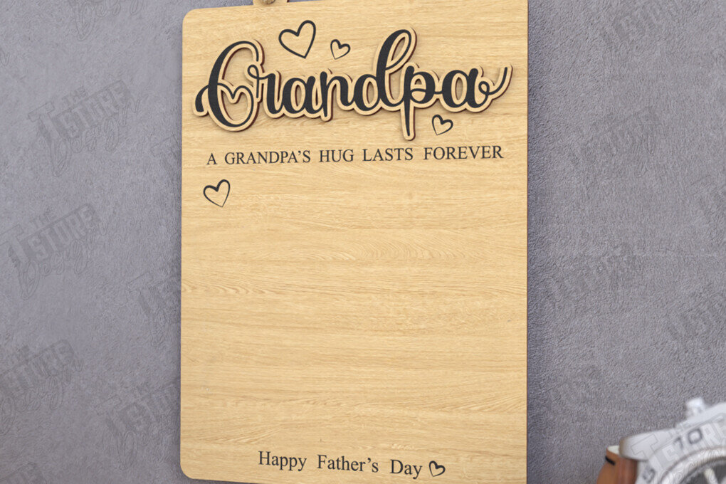 Intra απο ξύλο plywood  Χρώμα wenge 3mm-4mm πάχος - Ημέρα του πατέρα Οικογενειακά σημάδια κοπής με λέιζερ |CNC Δίασταση 30x20 cm INTRAFABR-104487637