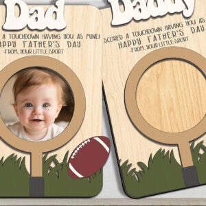 Intra απο ξύλο plywood  Χρώμα wenge 3mm-4mm πάχος - Κορνίζα φωτογραφιών με μαγνήτη ψυγείου για τη γιορτή του πατέρα Δίασταση 20x25 cm INTRAFABR-120635399